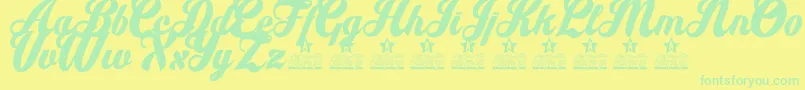 Let it Be Personal Use Font – Green Fonts on Yellow Background