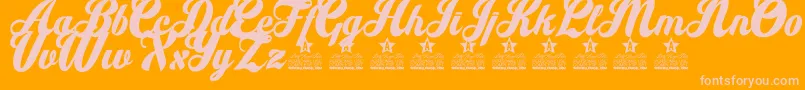 Let it Be Personal Use Font – Pink Fonts on Orange Background