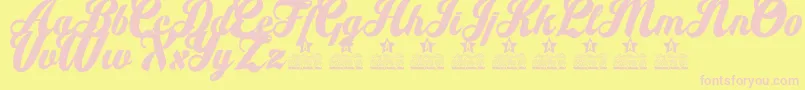 Let it Be Personal Use Font – Pink Fonts on Yellow Background