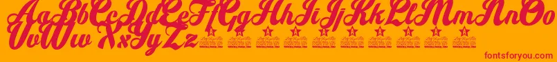 Let it Be Personal Use Font – Red Fonts on Orange Background