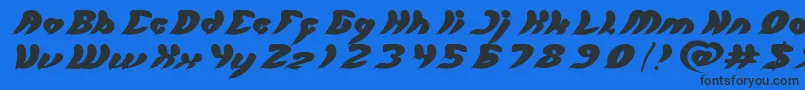 let it be Font – Black Fonts on Blue Background