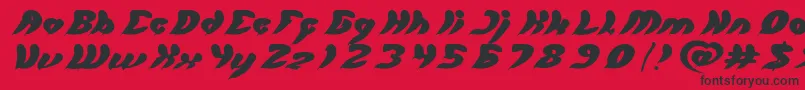 let it be Font – Black Fonts on Red Background