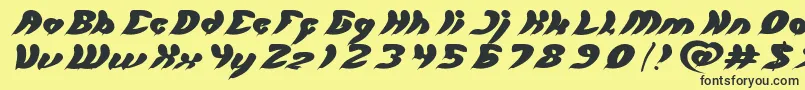 Шрифт let it be – чёрные шрифты на жёлтом фоне