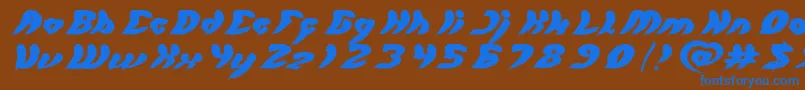 フォントlet it be – 茶色の背景に青い文字