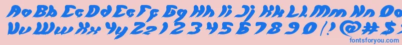 let it be Font – Blue Fonts on Pink Background