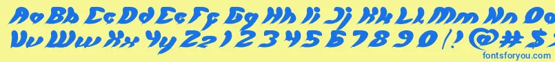 let it be Font – Blue Fonts on Yellow Background