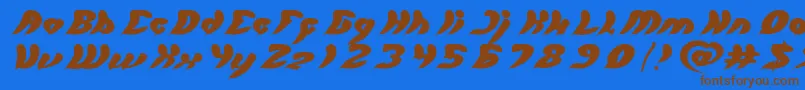 let it be Font – Brown Fonts on Blue Background