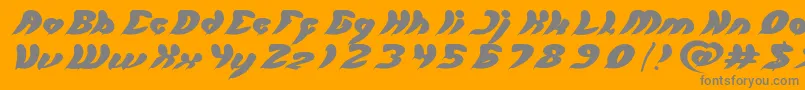 let it be Font – Gray Fonts on Orange Background