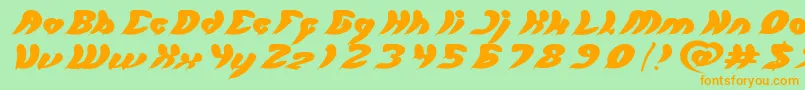 let it be Font – Orange Fonts on Green Background