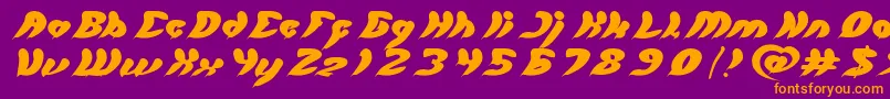 let it be Font – Orange Fonts on Purple Background