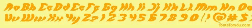 let it be Font – Orange Fonts on Yellow Background