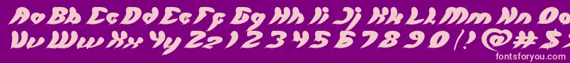 let it be Font – Pink Fonts on Purple Background