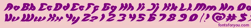 let it be Font – Purple Fonts on Pink Background