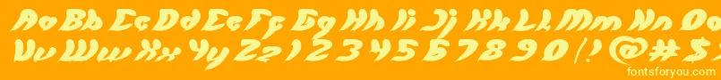 let it be Font – Yellow Fonts on Orange Background