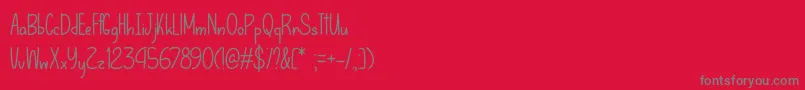 フォントLet That Be Enough   – 赤い背景に灰色の文字