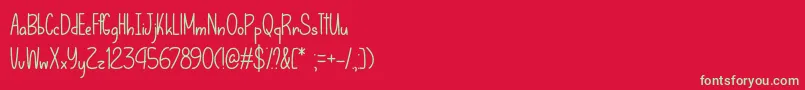 フォントLet That Be Enough   – 赤い背景に緑の文字