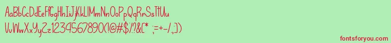 Let That Be Enough   Font – Red Fonts on Green Background