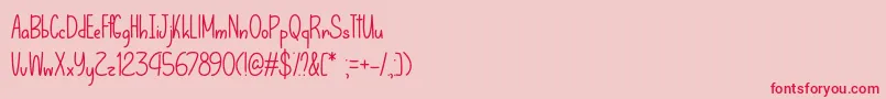 Let That Be Enough   Font – Red Fonts on Pink Background