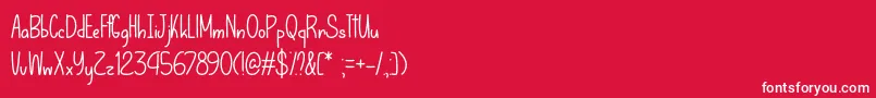 Let That Be Enough   Font – White Fonts on Red Background