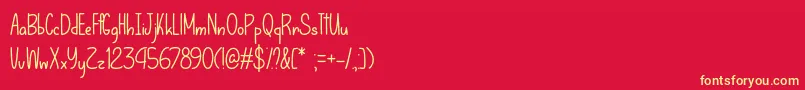 Let That Be Enough   Font – Yellow Fonts on Red Background