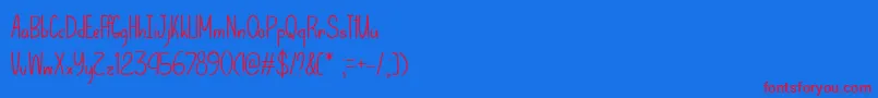 Let That Be Enough   Font – Red Fonts on Blue Background