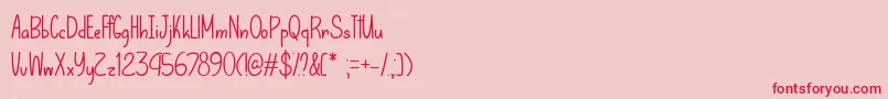 Let That Be Enough   Font – Red Fonts on Pink Background