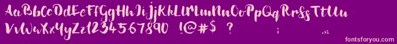 CupOfSea Font – Pink Fonts on Purple Background