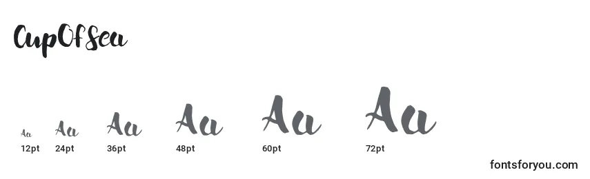 CupOfSea Font Sizes