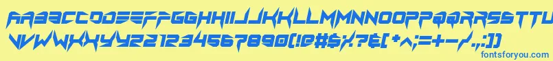 Saiba mais sobre a fonte lethal injector bold italic Fonte lethal injector bold italic – fontes azuis em um fundo amarelo