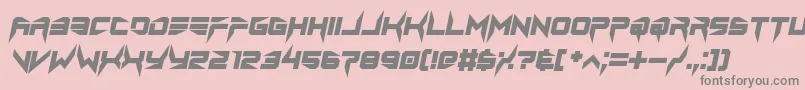 lethal injector bold italic Font – Gray Fonts on Pink Background