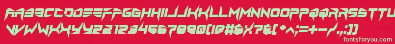 Шрифт lethal injector bold italic – зелёные шрифты на красном фоне