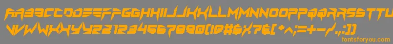 lethal injector bold italic Font – Orange Fonts on Gray Background