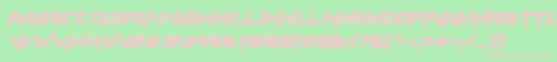 lethal injector bold italic-fontti – vaaleanpunaiset fontit vihreällä taustalla