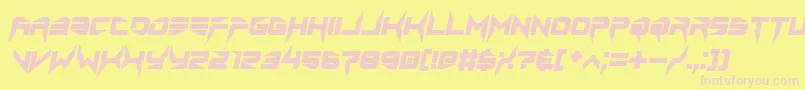 lethal injector bold italic Font – Pink Fonts on Yellow Background