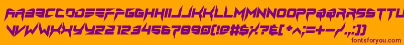 lethal injector bold italic Font – Purple Fonts on Orange Background