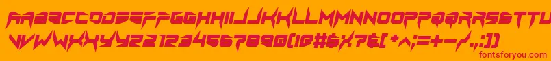 lethal injector bold italic Font – Red Fonts on Orange Background