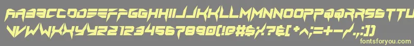 lethal injector bold italic Font – Yellow Fonts on Gray Background