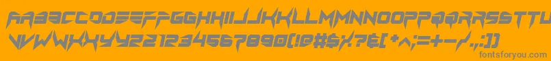 lethal injector bold italic Font – Gray Fonts on Orange Background