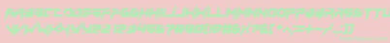 lethal injector bold italic Font – Green Fonts on Pink Background