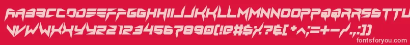 フォントlethal injector bold italic – 赤い背景にピンクのフォント