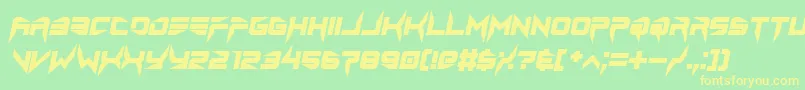 lethal injector bold italic Font – Yellow Fonts on Green Background