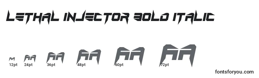 Lethal injector bold italic (132451) Font Sizes