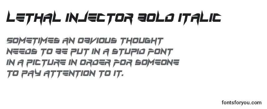 Review of the Lethal injector bold italic (132451) Font