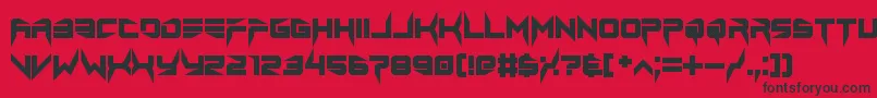 Шрифт lethal injector bold – чёрные шрифты на красном фоне