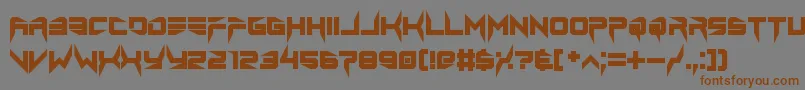 lethal injector bold Font – Brown Fonts on Gray Background