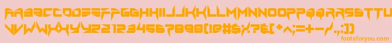 lethal injector bold Font – Orange Fonts on Pink Background