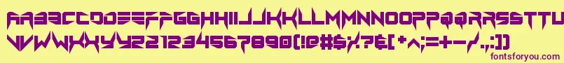 lethal injector bold Font – Purple Fonts on Yellow Background