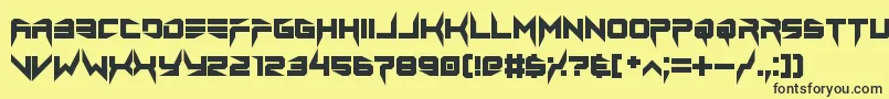 lethal injector bold Font – Black Fonts on Yellow Background