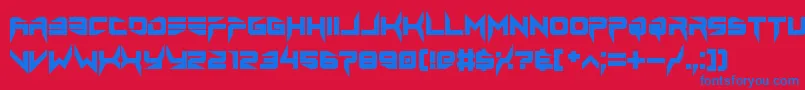 lethal injector bold Font – Blue Fonts on Red Background