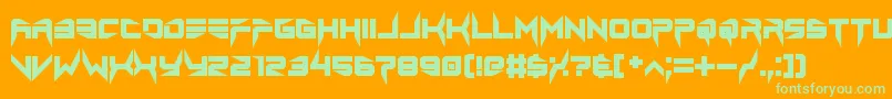 lethal injector bold Font – Green Fonts on Orange Background